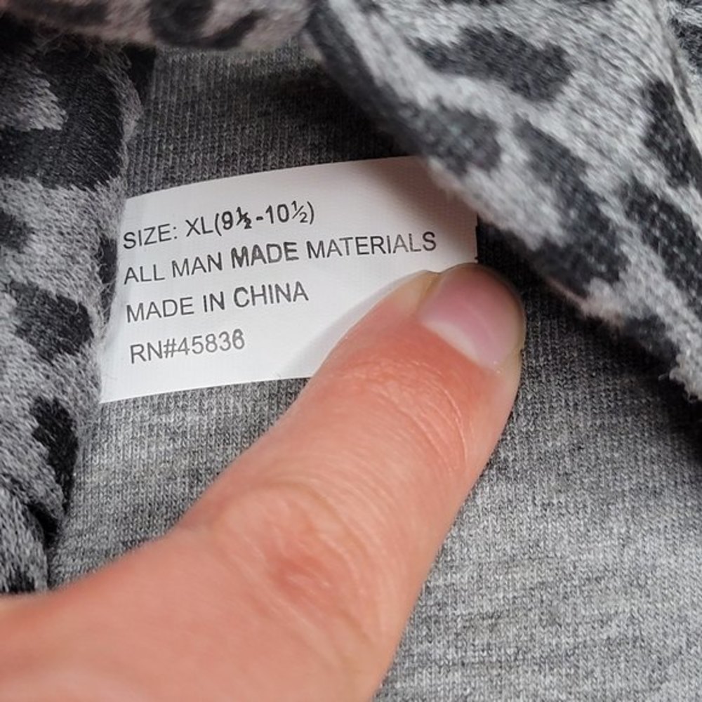 Kooba Leopard Open Toe Scuff Memory Foam Slippers Womens XL (9.5-10.5) NEW - Picture 8 of 8